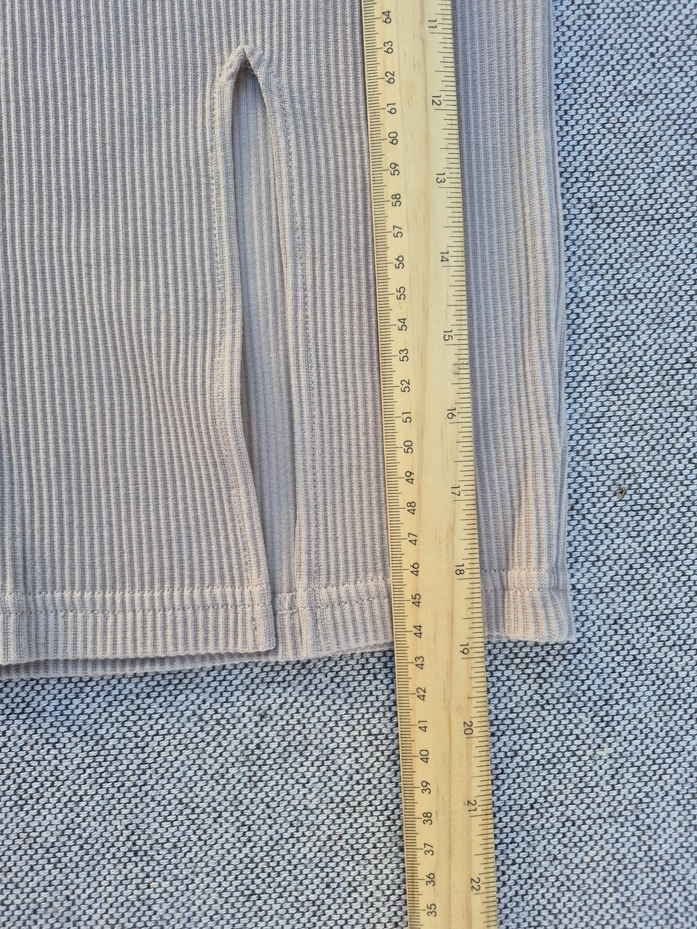 BEIHAUS Ribbed 2 Piece Skirt Set Beige - Picture 6 of 12